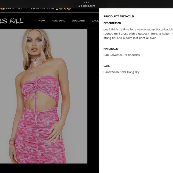 NWT Vegas This Weekend Halter Dress (M) - Picture 6 of 9